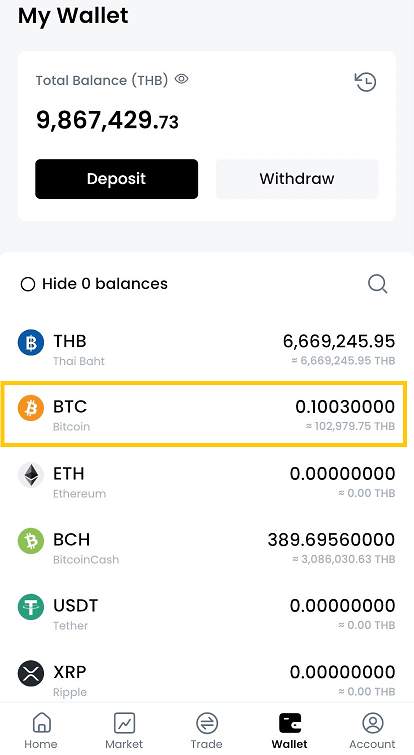 انتخاب آدرس کیف پول و شبکه