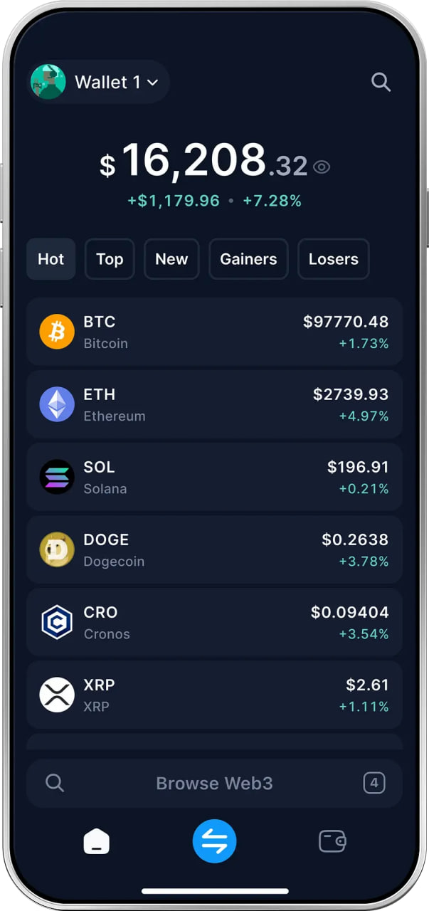 بخش Wallet و گزینه Withdraw